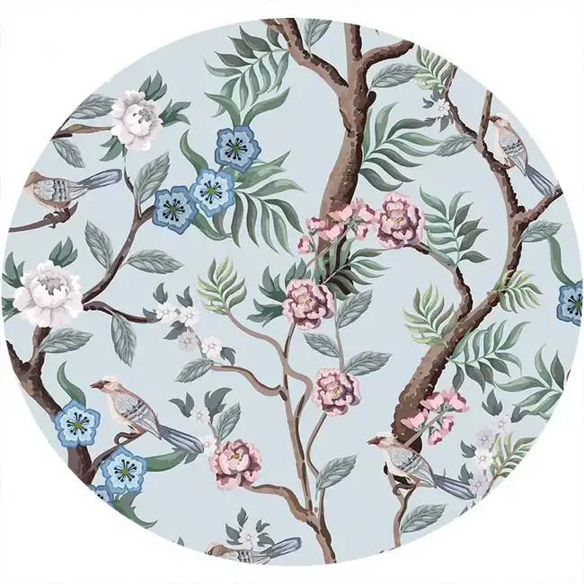 Meditatiekussen │Rond │ Katoen & Boekweitvulling │ Blossom Birds