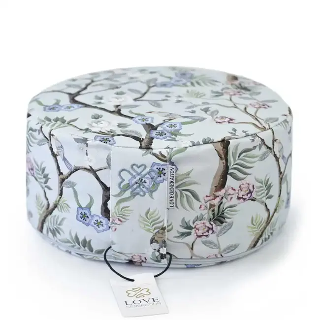 Meditationskissen │Rund │ Baumwolle & Buchweizenfüllung │ Blossom Birds