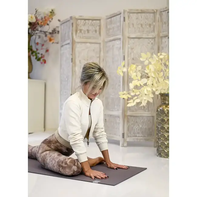Extra dicke Yogamatte │ Taupe Grau │ 6mm │ Rutschfest