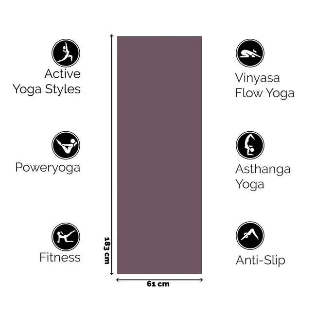 Love Yogamatte │Dunkelviolett │ 4 mm │Anti-Rutsch