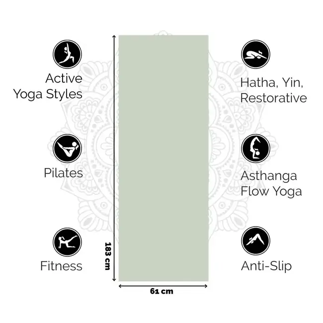 Love Yogamatte │ Salbeigrün │ 4 mm │ Anti-Rutsch