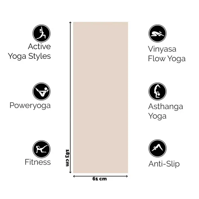 Love Yoga Mat │Sand │ 4 mm │ Anti-Slip