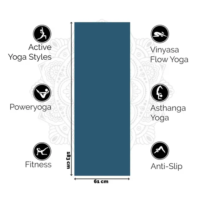 Love Yoga Mat │Dark Blue │ 4 mm │ Anti-Slip