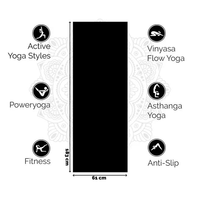 Love Yogamatte │Schwarz │ 4 mm │ Anti-Rutsch