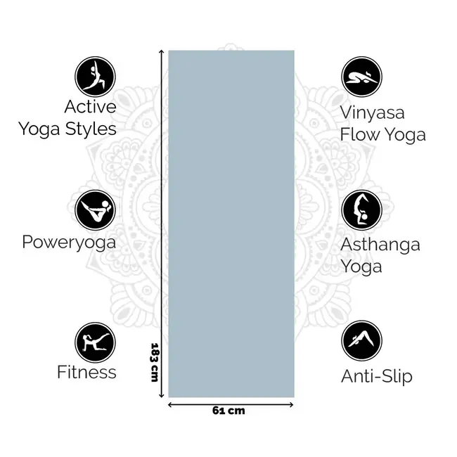 Love Yogamatte │Mintblau│ 4 mm │ Anti-Rutsch