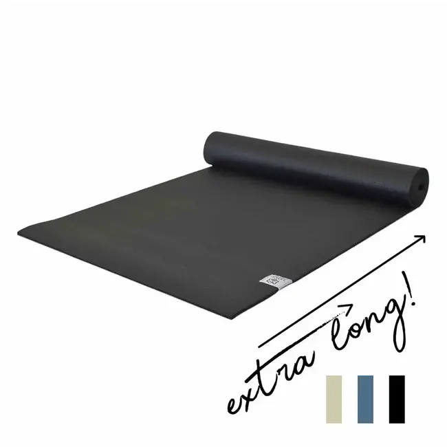 Extra Lange Yogamat │200 cm│ Zwart │ Anti Slip