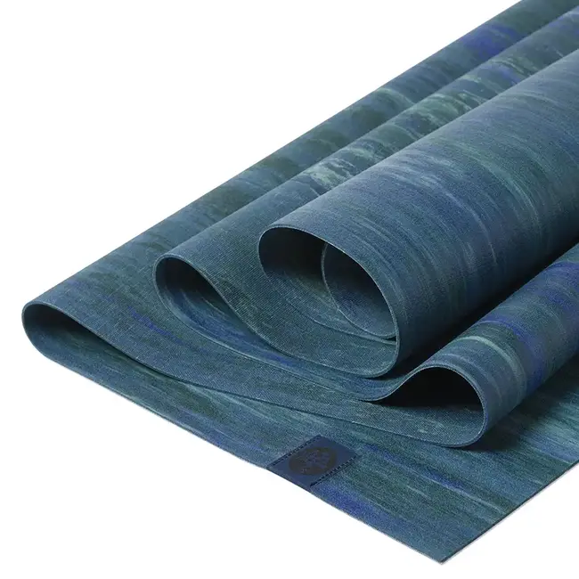 eKO SuperLite Travel Yogamatte - 1.5mm - Blue Toad Marbled