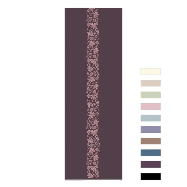Floral Flow Yoga Mat │ Extra Thick │ Dark Purple