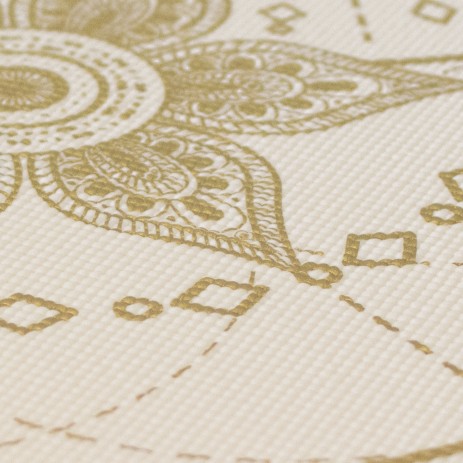 Sacred Yoga Mat │Extra Thick │White with Gold Print