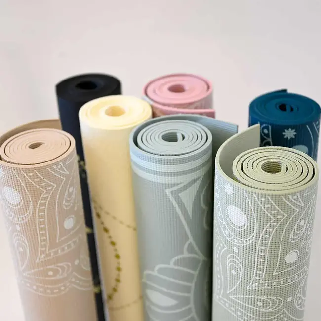 Sacred Yogamat │Extra Dik │Wit met Gouden Print