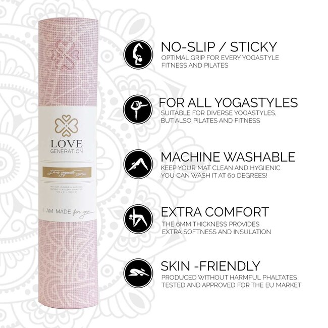 Lotus Yogamatte │Extra Dick │Blush Pink