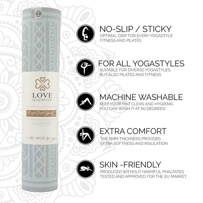 Magic Carpet Yogamatte │Extra Dick │Mintblau