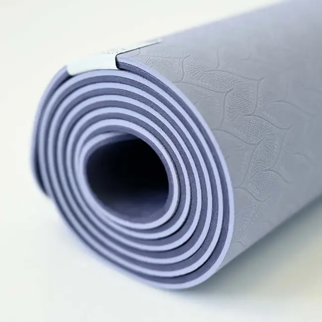 Öko-Yogamatte │ Hochwertiges TPE │ Extra dick │ Schöner Lavendelton
