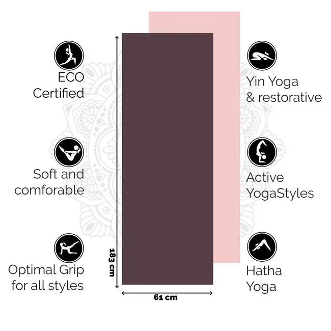 Eco Yogamat │ Superior TPE │ Extra Dik │ Passionate Purple