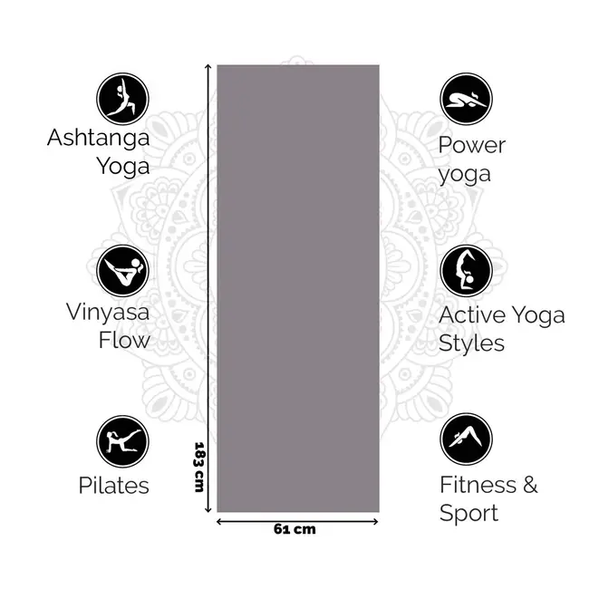Premium Yogamat │ 6mm │Enlightening Grey