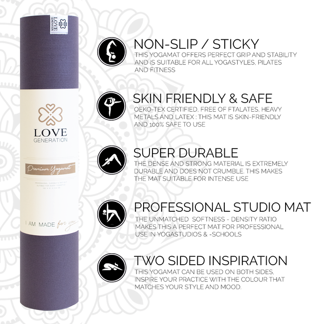 Premium Yogamat │ 6mm │Mesmerizing Purple