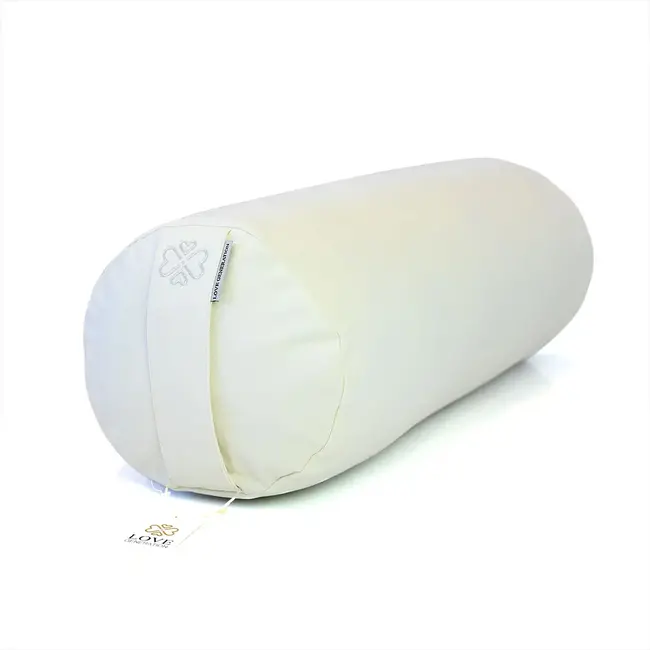 Ronde Yogabolster | Wit | Katoen | 61cm lang
