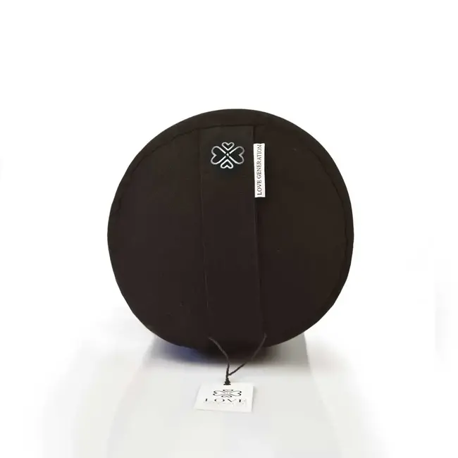 Ronde Yogabolster | Zwart | Katoen | 61cm lang