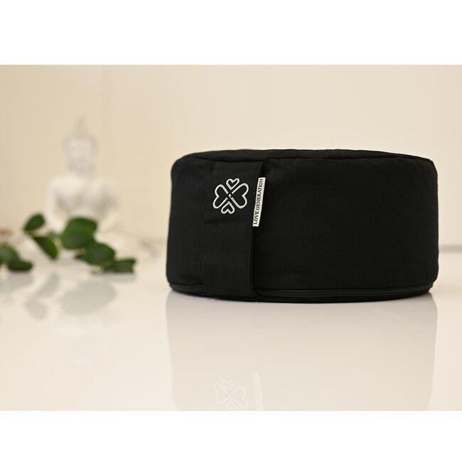 Meditatiekussen │ Rond │ Katoen & Boekweitvulling │ Zwart