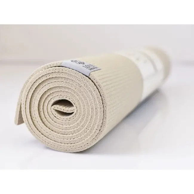 Set of Love Yoga Mat Sand Extra Thick + XL Yoga Bag White