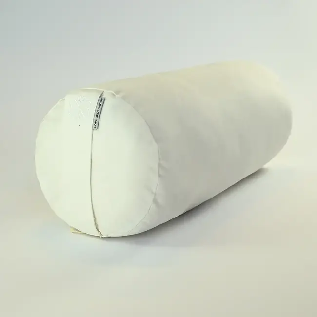 Ronde Yogabolster | Wit | Katoen | 61cm lang
