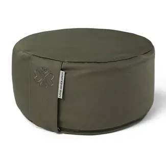 Love Generation Meditation Cushion │ Round │ Dark Green