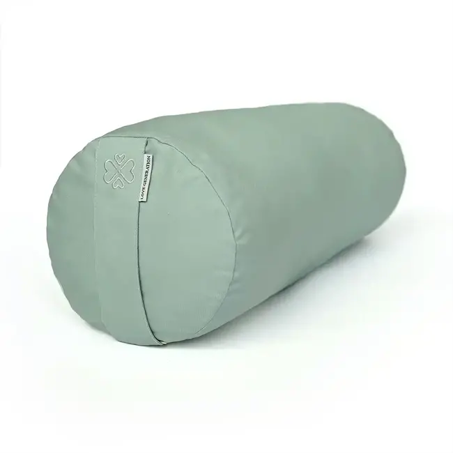 Round Yoga Bolster | Sage | Cotton | 61cm long
