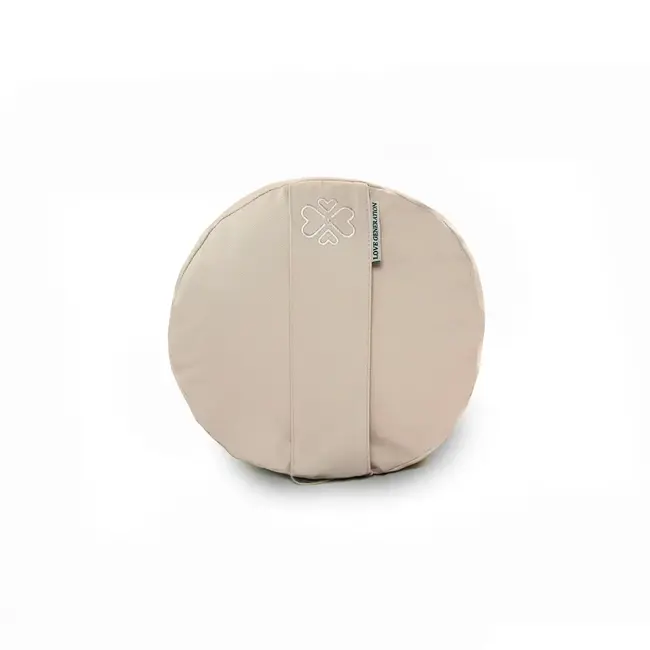 Rundes Yoga Bolster | Sand | Baumwolle | 61cm lang