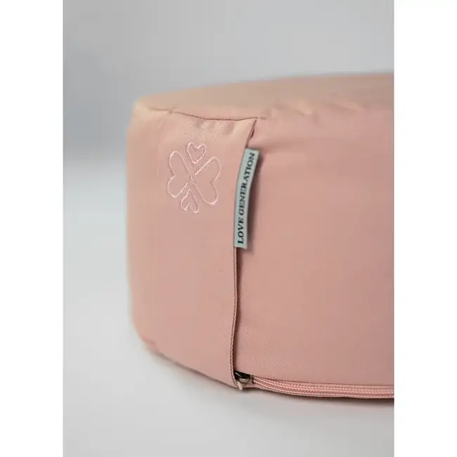 Meditation Cushion │ Round │ Cotton & Buckwheat Filling │ Pink