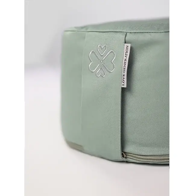 Meditatiekussen │Rond │ Katoen & Boekweitvulling │ Sage Groen