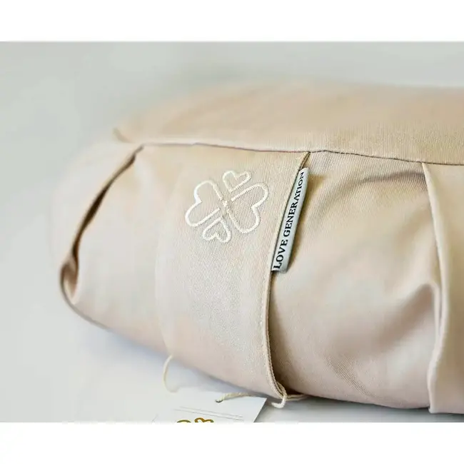 Meditationskissen │ Halbmond │ Baumwolle & Buchweizenfüllung │ Sand