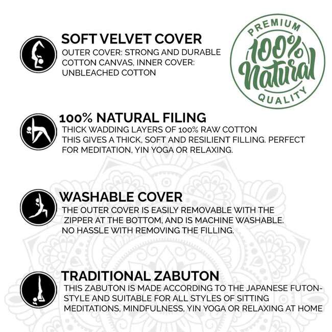 Meditation Mat │ Zabuton │ Velvet │ Gold