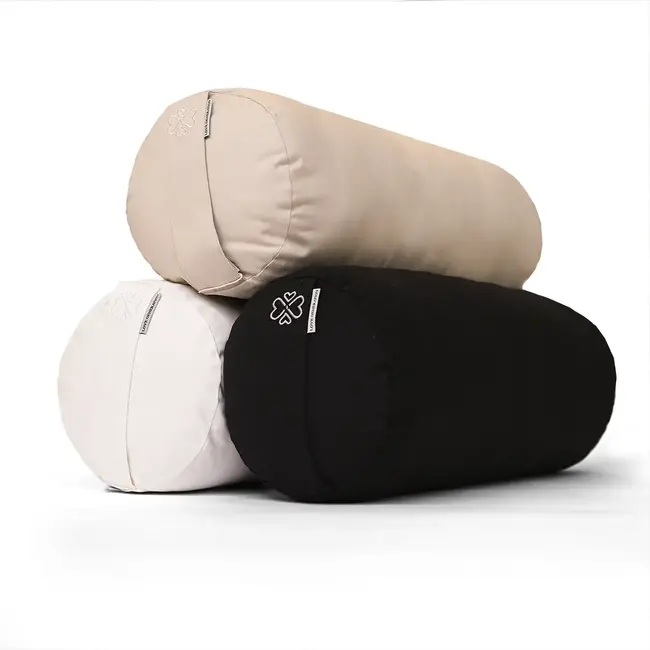 Ronde Yogabolster | Wit | Katoen | 61cm lang