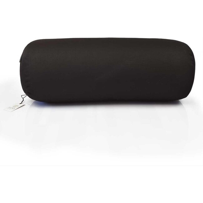 Ronde Yogabolster | Zwart | Katoen | 61cm lang