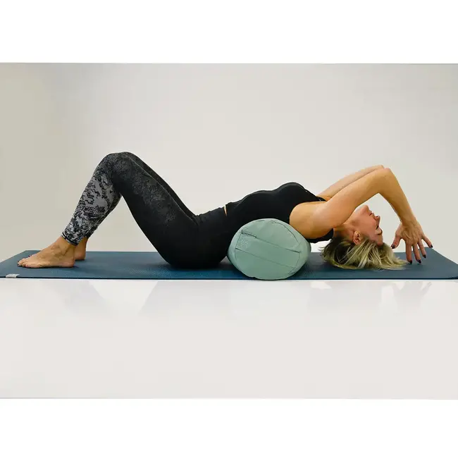 Ronde Yogabolster | Sage | Katoen | 61cm lang