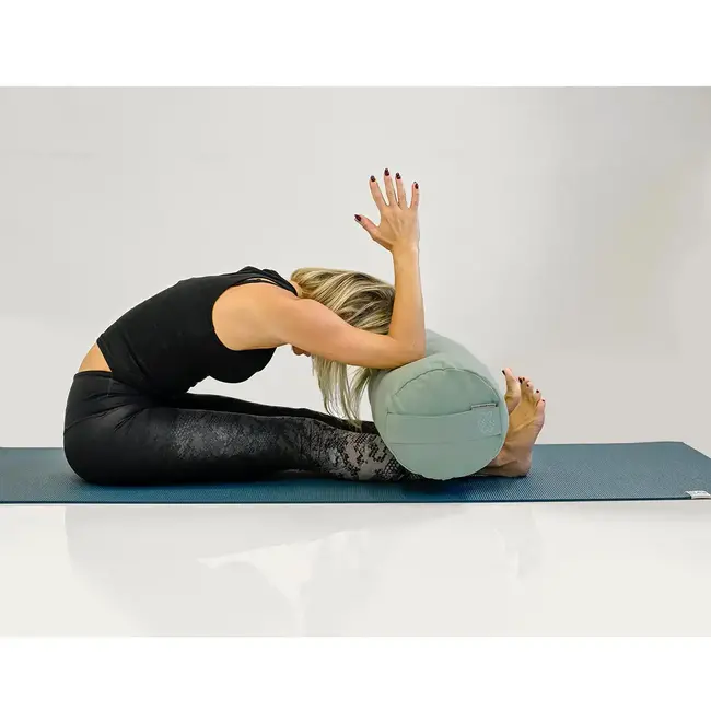 Round Yoga Bolster | Sage | Cotton | 61cm long