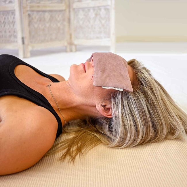 Velvet Eye Pillow with Lavender - Taupe