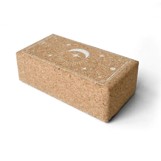 Eco Yoga Block | Cork  | Made in EU | Align with the Stars White