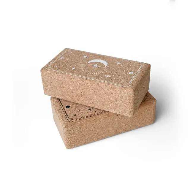 Eco Yogablok | Kurk  | Made in EU |  Align with the Stars Wit