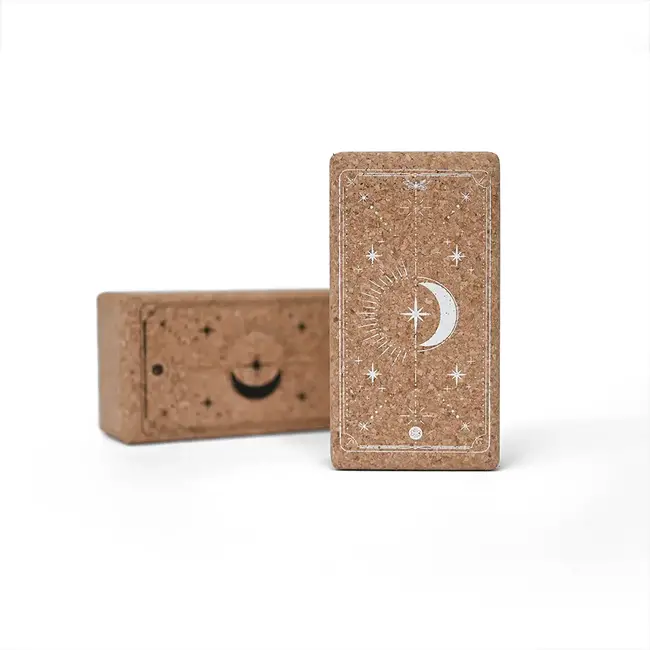 Eko Yogablock | Kork  | Made in EU | Align with the Stars Weiß