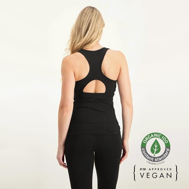 Anjea │Öko Yoga Sport Top │Onyx Schwarz