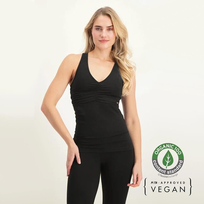 Anjea │Öko Yoga Sport Top │Onyx Schwarz