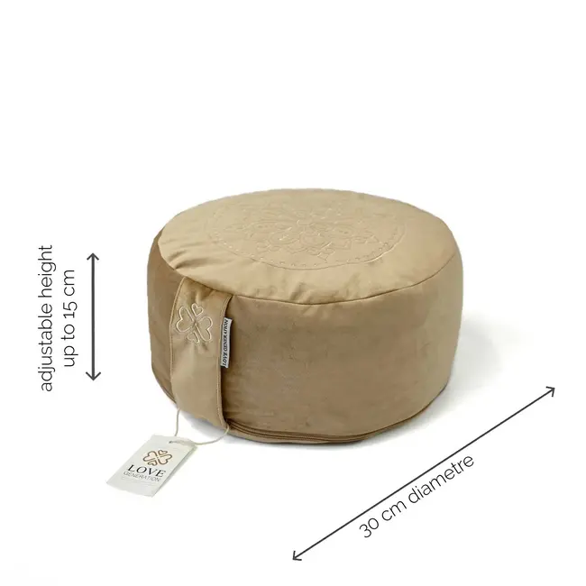 Meditation Cushion │ Round │ Velvet │ Glamorous Gold