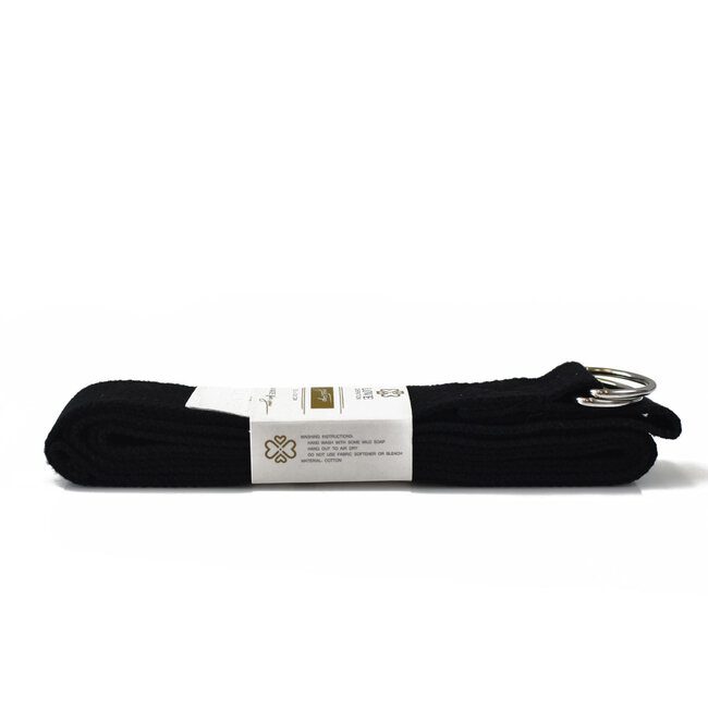 Love Generation Yogagurt aus Baumwolle - Beautiful Black - Extra Lang