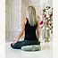 Meditation Cushion │ Crescent  │ Velvet with Buckwheat Filling │ Serene Sage