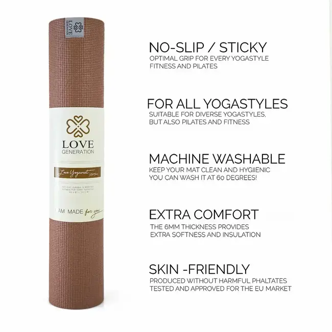 Extra Dikke Yogamat │Earth │ 6mm │ Anti Slip