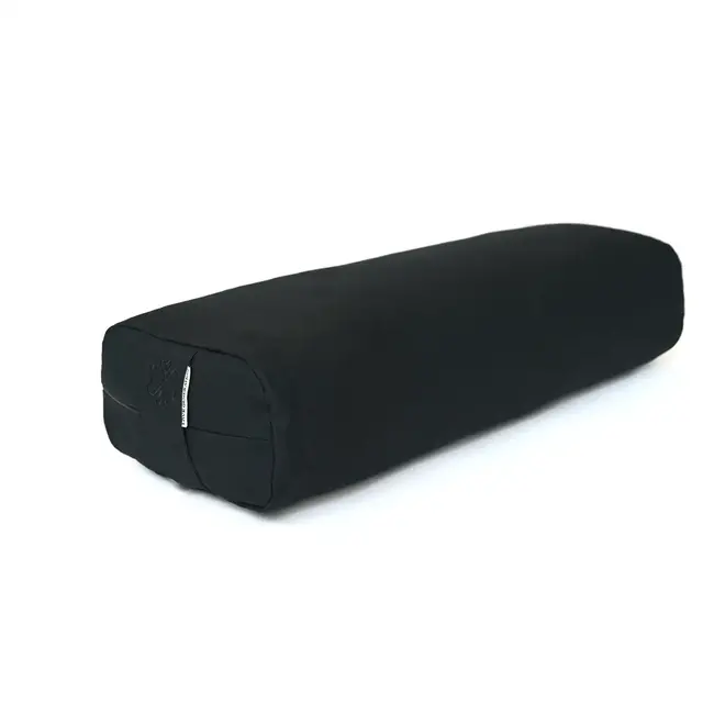 Rechthoekige Yogabolster | Zwart | Katoen | 61cm lang