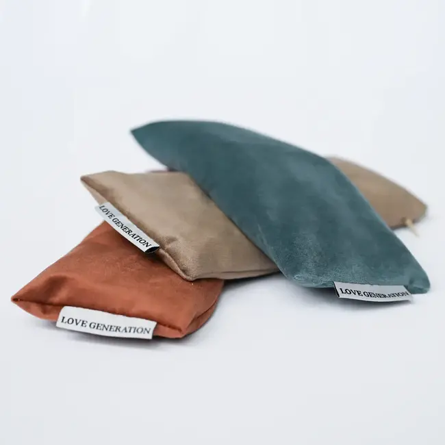 Velvet Eye Pillow with Lavender - Taupe