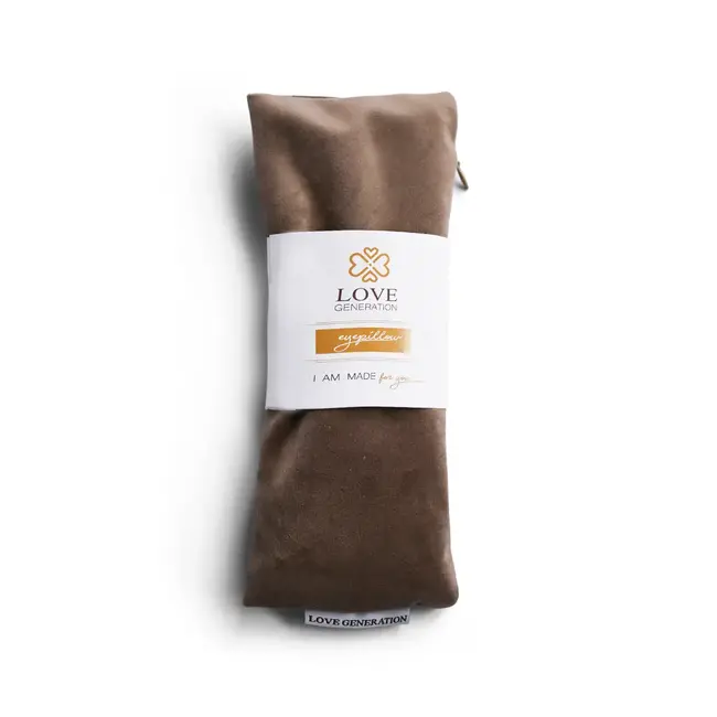 Velvet Eye Pillow with Lavender - Taupe