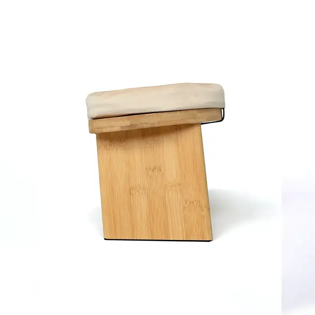 Meditationsbank │ Bambus │ Faltbar │ Samtkissen │ Sand